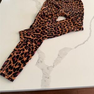 J. Crew Leopard Print Leggings - Brown/Pink